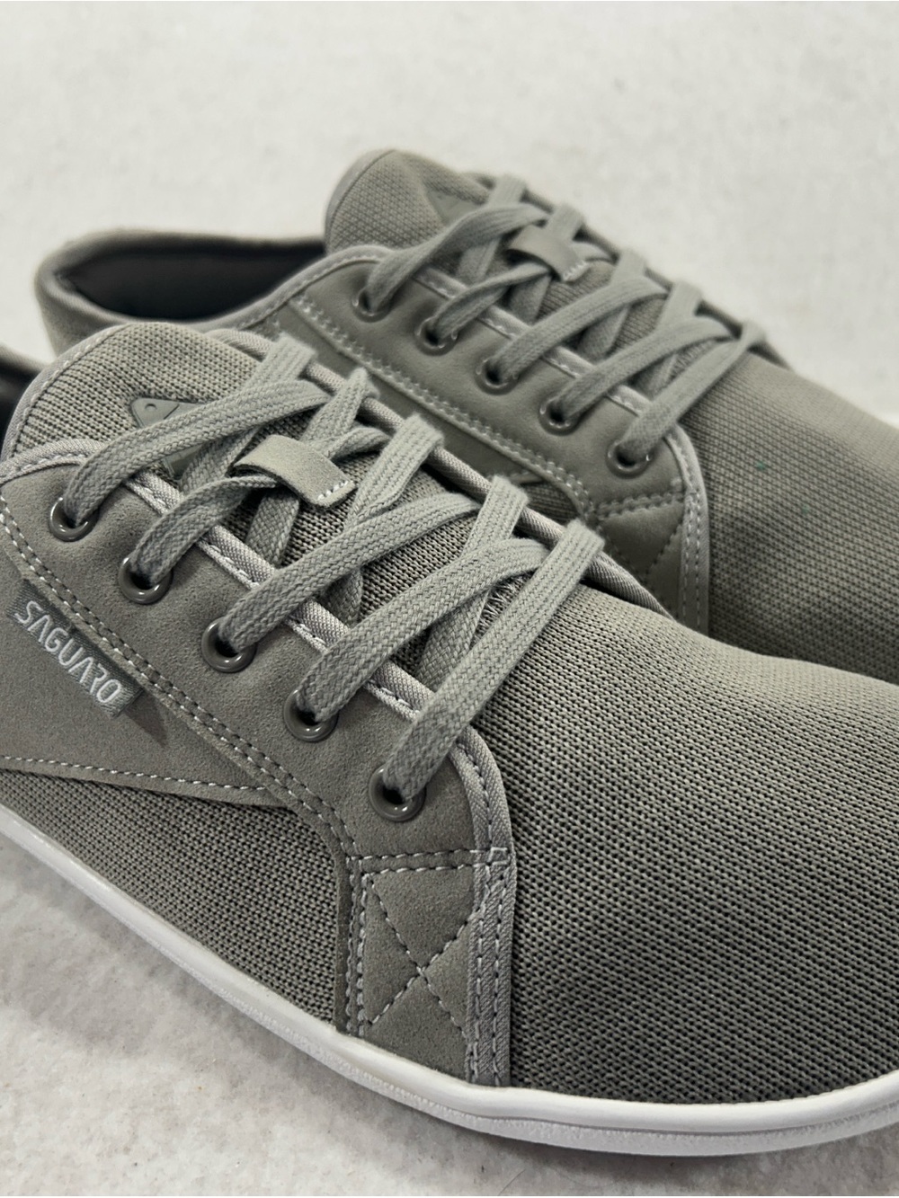 SAGUARO Men's Lightweight Grey Mesh Sneakers
